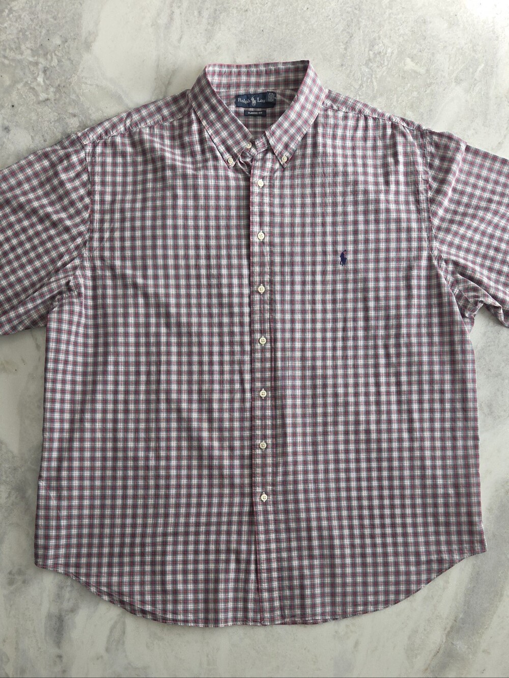 Ralph Lauren Men’s Classic Fit Short-Sleeve Multi Color Check Shirt